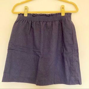 J. Crew navy blue linen skirt size 4
